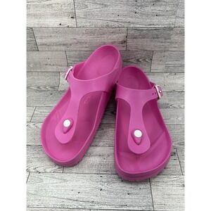 Birkenstock Gizeh EVA Sandals Womens Size 39 Pink Slip On Comfort Shoes Germany